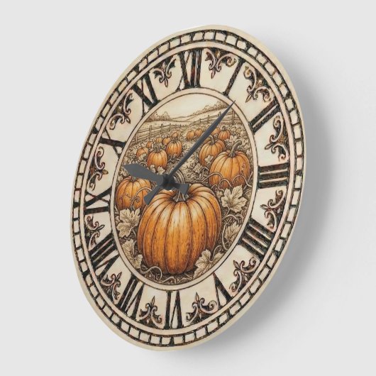  Pumpkin - Wall Clock  Große Wanduhr (Winkel)