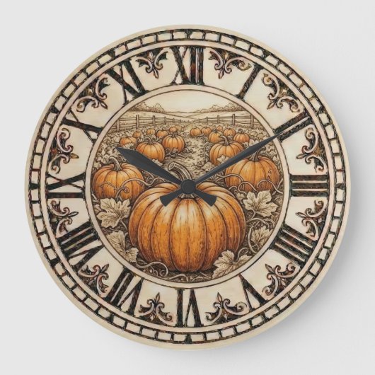  Pumpkin - Wall Clock  Große Wanduhr (Vorderseite)