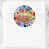 Pumpkin Wassercolor Halloween Herbssaison Runder Aufkleber (Tasche)