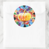 Pumpkin Wassercolor Halloween Herbssaison Runder Aufkleber (Tasche)