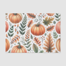 Pumpkin Wasserfarbe Herbstmuster für Herbst Seidenpapier