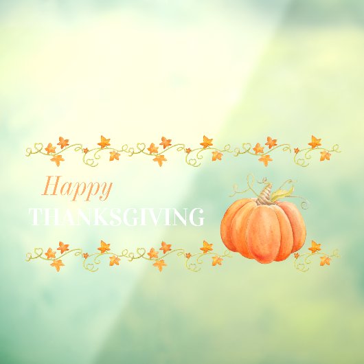 Pumpkin Wasserfarben Erntedank Fensteraufkleber (Blatt 3)