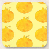 Pumpkin Wasserfarben-Mustermalerei Getränkeuntersetzer (Vorderseite)
