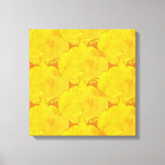 Pumpkin Wasserfarben-Mustermalerei Leinwanddruck (Vorderseite)