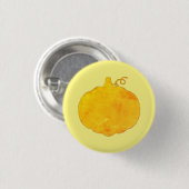 Pumpkin Wasserfarbenmalerei Button (Vorne & Hinten)