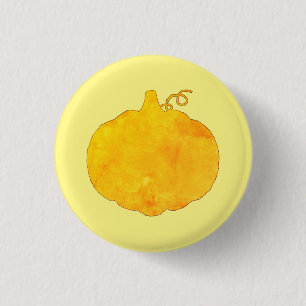 Pumpkin Wasserfarbenmalerei Button