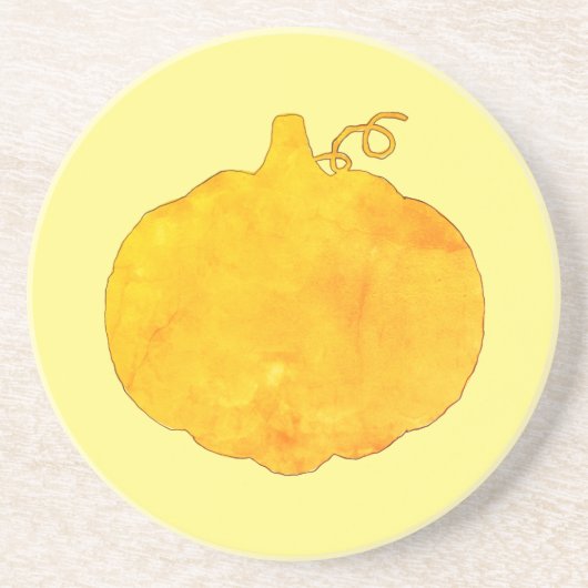 Pumpkin Wasserfarbenmalerei Getränkeuntersetzer (Vorne)