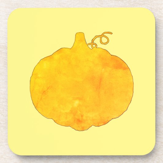 Pumpkin Wasserfarbenmalerei Getränkeuntersetzer (Vorderseite)