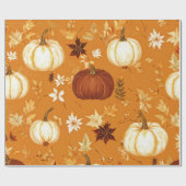 Pumpkin Wasserfarbfall & Herbst Erntedank Geschenkpapier (Flach)