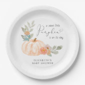 Pumpkin Watercolor Babydusche Pappteller (Vorderseite)