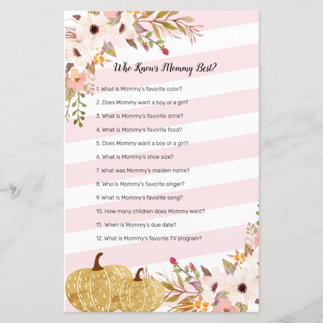 Pumpkin Watercolor, die Mommy Best Game kennt (Vorderseite)