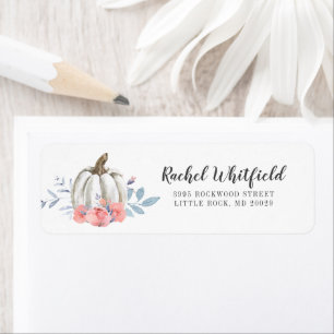 Pumpkin Watercolor Fall Baby Dusche Rücksendeadres