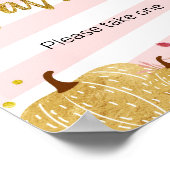 Pumpkin Watercolor Fevor Sign Poster (Ecke)