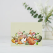 Pumpkin Watercolor Mushroom Postkarte (Stehend Vorderseite)