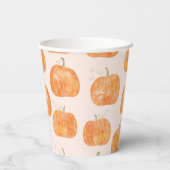 Pumpkin Watercolor-Muster Pappbecher (Rückseite)