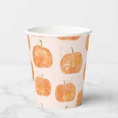 Pumpkin Watercolor-Muster Pappbecher (Vorderseite)