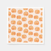 Pumpkin Watercolor-Muster Serviette (Vorderseite)