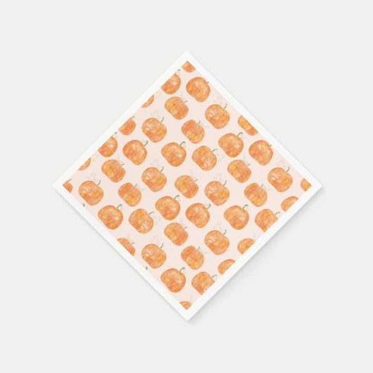 Pumpkin Watercolor-Muster Serviette (Ecke)