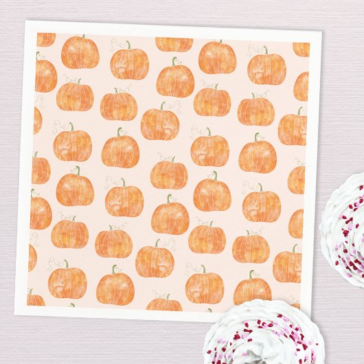 Pumpkin Watercolor-Muster Serviette