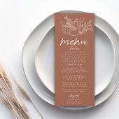 Pumpkin Wedding Menu