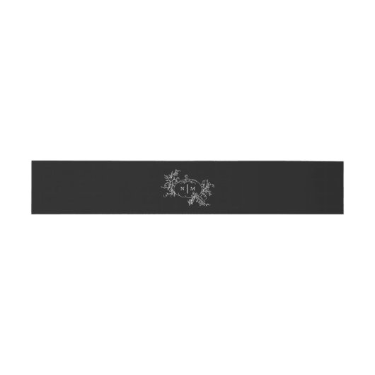 Pumpkin Wedding Monogram Einladungsbanderole (Flach)