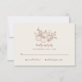 Pumpkin Wedding RSVP Card Einladung (Rückseite)