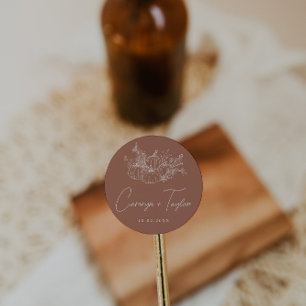 Pumpkin Wedding Runder Aufkleber