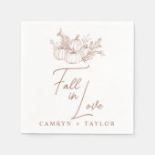 Pumpkin Wedding Serviette (Vorderseite)