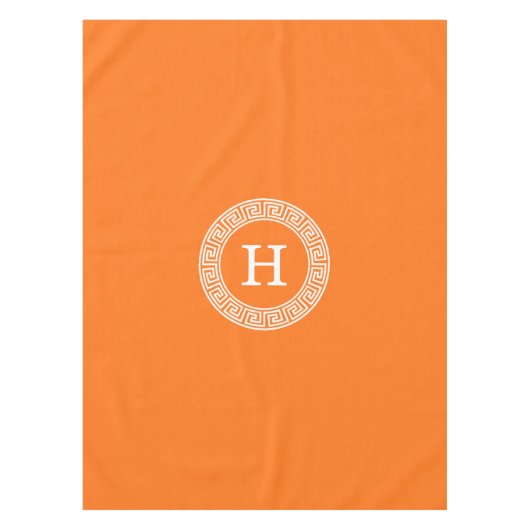 Pumpkin Welch griechischer Schlüsselrahmen erste M Tischdecke (Vorderseite)