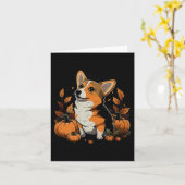 Pumpkin Welsh Corgi Kostüm auf Walisisch Corgi Hal Karte (Gelbe Blume)