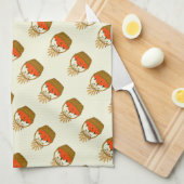 🧺 **Pumpkin & Wheat Kitchen Towel Geschirrtuch (Viertel Falte)