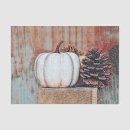 Pumpkin White Herbst Rustikales Landhaus Seidenpapier