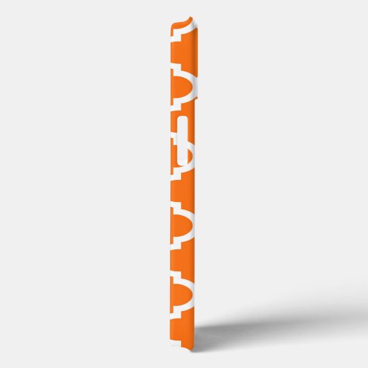 Pumpkin White Marokcan #5 Navy 3 Initial Monogram Case-Mate iPhone Hülle (Rückseite / Rechts)