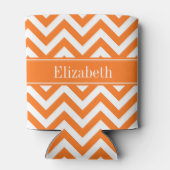 Pumpkin White Zickzack, Pumpkin Name Monogram Dosenkühler (Rückseite)