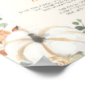 Pumpkin Wie groß ist Mama's Bauchduschenzeichen Poster (Ecke)