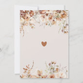 Pumpkin Wildblume Boho Chic Fall Brautparty Einladung (Rückseite)