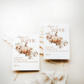 Pumpkin Wildblume Boho Fall Babydusche Windeln Begleitkarte