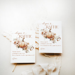 Pumpkin Wildblume Boho Fall Babydusche Windeln Begleitkarte