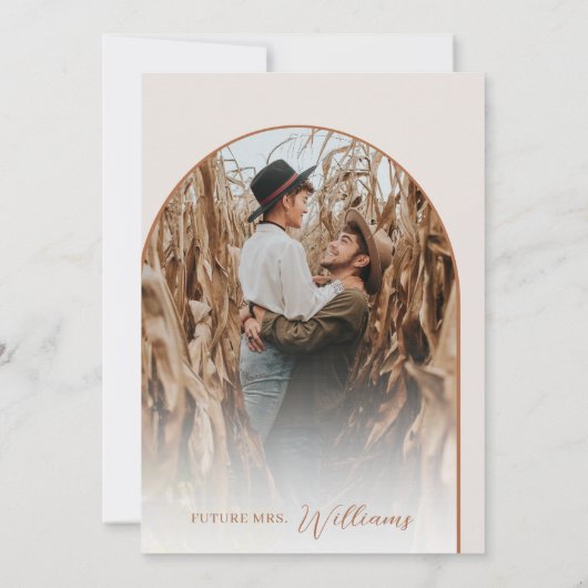 Pumpkin Wildblume Boho Fall Foto Brautparty Einladung (Rückseite)