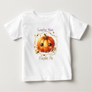 Pumpkin Wildblume Fall Wasserfarbe Geburtstag Baby T-shirt