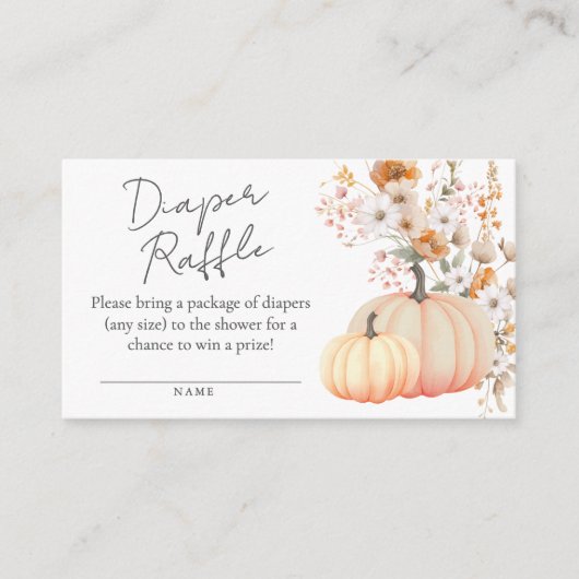 Pumpkin Wildblume Kinderduschmaschine Windelwanne Begleitkarte (Vorderseite)