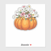 Pumpkin-Wildblumen Herbst Klassischer T - Shirt.pn Aufkleber (Blatt)