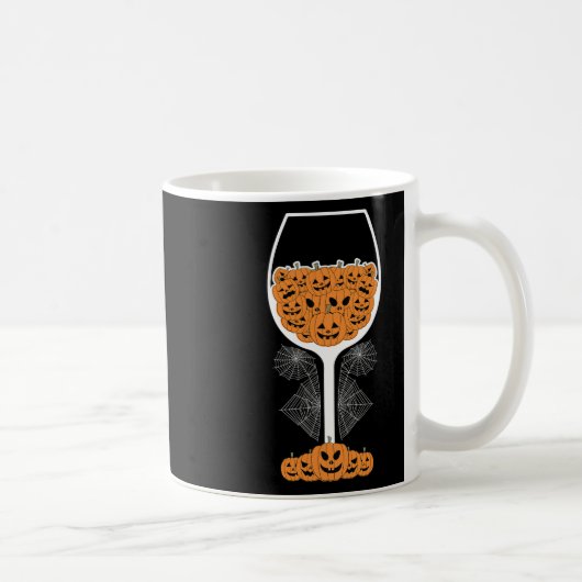 Pumpkin Wine Gl Spider Web-Kostüm Easy Halloween Kaffeetasse (Rechts)