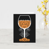 Pumpkin Wine Gl Spider Web-Kostüm Easy Halloween Karte (Gelbe Blume)