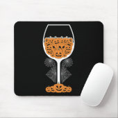 Pumpkin Wine Gl Spider Web-Kostüm Easy Halloween Mousepad (Mit Mouse)
