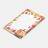 Pumpkin Wink & Leafy Rahmen Post-it Klebezettel (angewinkelt)