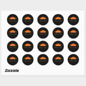 Pumpkin-Wirbel fallen Danke Stickers (dunkel) (Blatt)