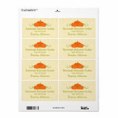 Pumpkin Wirbel Halloween Baking Labels (Vorne)