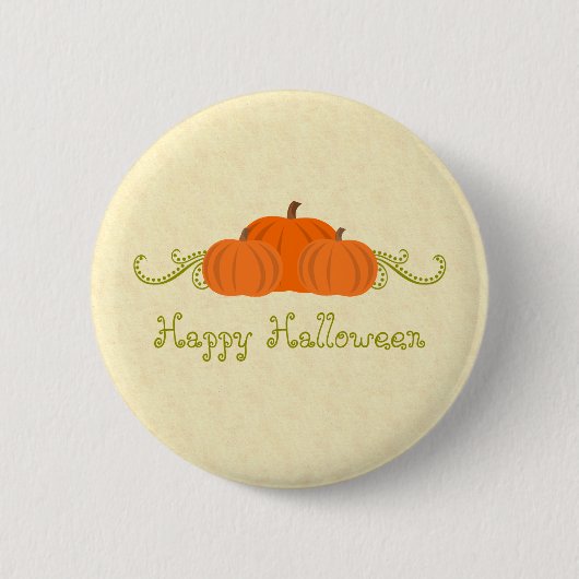 Pumpkin-Wirbel Halloween-Button Button (Vorderseite)