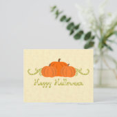 Pumpkin-Wirbel Halloween Postcard Postkarte (Stehend Vorderseite)